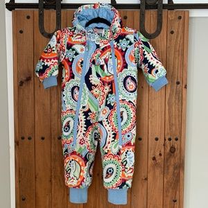 Hanna Andersson Floral Paisley Hooded Snowsuit